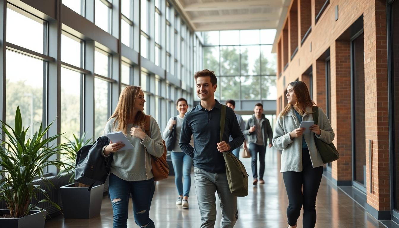 Students working in research laboratory